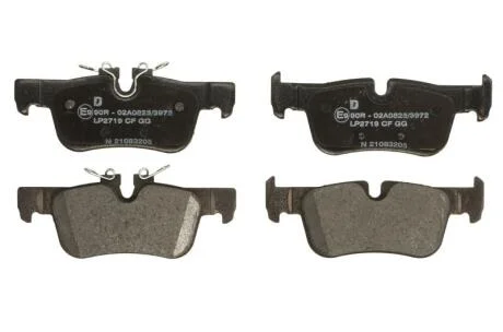 Комплект гальмівних колодок задн (з шумопоглинаючою пластиною), BMW 1 (F40), 2 (F45), 2 GRAN COUPE (F44), 2 GRAN TOURER (F46), 2 GRAN TOURER VAN (F46), I3 (I01), X1 (F48) 0.65H-Electric 08.13- Delphi LP2719