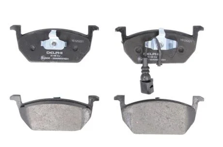 Комплект гальмівних колодок передн, AUDI A3 SEAT LEON, LEON SC, LEON ST, LEON ST/KOMBI SKODA OCTAVIA III, SCALA VW GOLF ALLTRACK VII, GOLF SPORTSVAN VII, GOLF VII 1.0-2.0D 08.12- Delphi LP3146