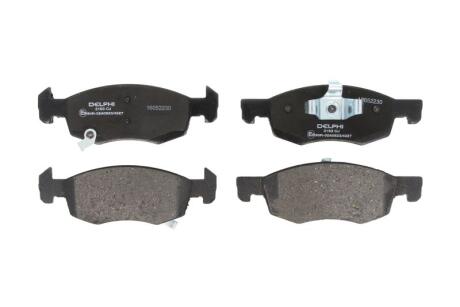 Комплект гальмівних колодок передн, OPEL CORSA E, CORSA E/HATCHBACK 1.0-1.6 09.14- Delphi LP3163