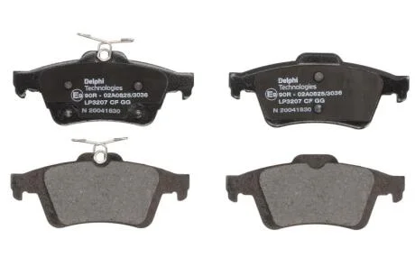 Колодки тормозные (задние) Ford Connect 02-13/Renault Laguna III 07- (Ate-Teves) Delphi LP3207