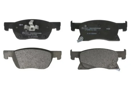 Комплект гальмівних накладок, дискове гальмо Delphi LP3238