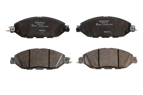 Комплект гальмівних колодок передн, INFINITI JX, QX60 NISSAN MURANO III, PATHFINDER IV 2.5H/3.5 08.11- Delphi LP3278