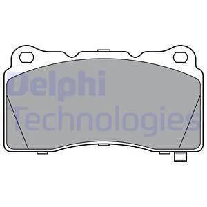 Комплект гальмівних колодок передн (з комплектуючими з шумопоглинаючою пластиною), CADILLAC ATS CHEVROLET CAMARO, CORVETTE CHRYSLER 300C DODGE CHALLENGER, CHARGER, VIPER 1.6-Electric 11.01- Delphi LP3362