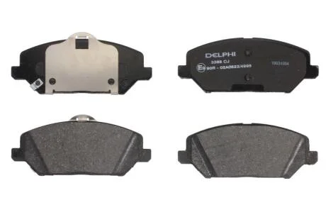 Комплект гальмівних колодок передн (без комплектуючих з шумопоглинаючою пластиною), HYUNDAI I30 KIA CEED, PROCEED, XCEED 1.0-2.0 11.16- Delphi LP3385