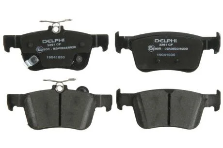 Комплект гальмівних колодок задн (без комплектуючих з шумопоглинаючою пластиною), HONDA CIVIC X, CIVIC XI, E 1.0-Electric 09.15- Delphi LP3391