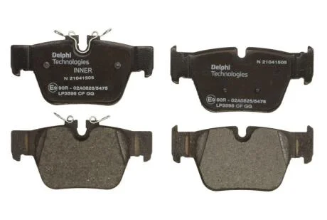 Комплект гальмівних накладок, дискове гальмо Delphi LP3598