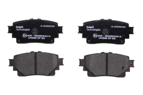 Комплект гальмівних колодок задн, LEXUS LM, NX II, RX, RZ, UX TOYOTA BZ4X, HIGHLANDER, RAV 4 V 2.0-Electric 12.18- Delphi LP3599