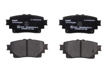 Комплект гальмівних колодок задн, LEXUS LM, NX II, RX, RZ, UX TOYOTA BZ4X, HIGHLANDER, RAV 4 V 2.0-Electric 12.18- Delphi LP3599