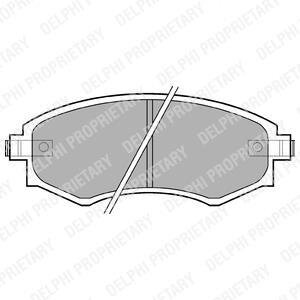 Колодки тормозные HYUN/KIA ELANTRA/SONATA/MAGENTIS -06 перед. Delphi LP606
