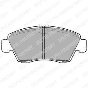 Комплект гальмівних накладок, дискове гальмо Delphi LP810
