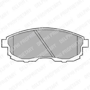 NISSAN гальмівні колодки передн.Tiida 04-,Juke 14-,Maxima QX Delphi LP812