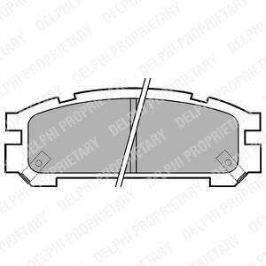 Колодки тормозные дисковые, комплект Delphi LP814