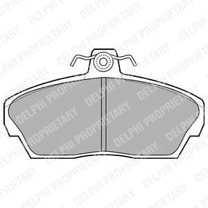 HONDA колодки гальмівні передні Concerto 1.5 16V 90-,Civic VI,VII,Rover 200,400,45,800 Delphi LP911
