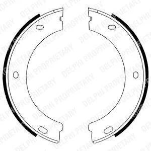 Комплект тормозных колодок, стояночная тормозная система Delphi LS1597