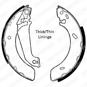 Гальмівні колодки, барабанні Delphi LS1617