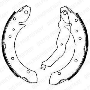 Гальмівні колодки, барабанні Delphi LS1634