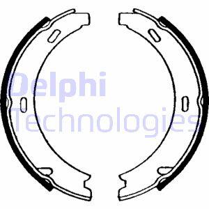Комплект тормозных колодок, стояночная тормозная система Delphi LS1637