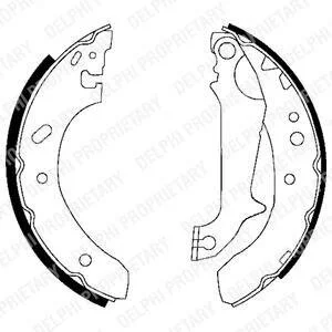 Гальмівні колодки, барабанні Delphi LS1683