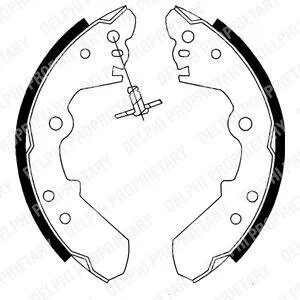 Гальмівні колодки, барабанні Delphi LS1687