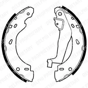 Гальмівні колодки, барабанні Delphi LS1910