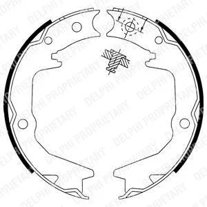 Гальмівна колодка CHRYSLER SEBRING MITSUBISHI 3000 GT, CARISMA, ECLIPSE I, ECLIPSE II, ECLIPSE III, GALANT VII, GALANT VIII, LANCER CARGO/KOMBI, LANCER IV, LANCER V 1.3-4.5 01.90-12.13 Delphi LS1913