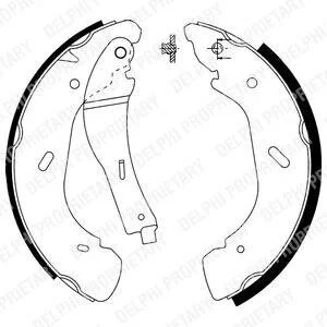 Гальмівні колодки, барабанні Delphi LS1914