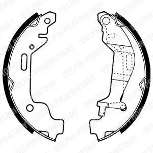 Гальмівні колодки, барабанні Delphi LS1927