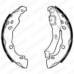 Гальмівна колодка CITROEN JUMPY III DACIA LOGAN, LOGAN II, LOGAN MCV II, SANDERO, SANDERO II NISSAN MICRA IV, NOTE RENAULT CLIO II, CLIO II/HATCHBACK, CLIO IV 0.9-1.9D 09.98- Delphi LS1929