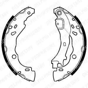 Колодки тормозные CITROEN C2/C3 02- бараб. задн. Delphi LS1975