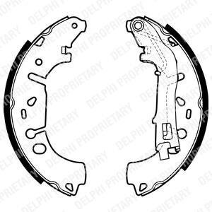 Колодки тормозные FIAT/OPEL PUNTO/LINEA/CORSA D 06- бараб. задн. Delphi LS1981