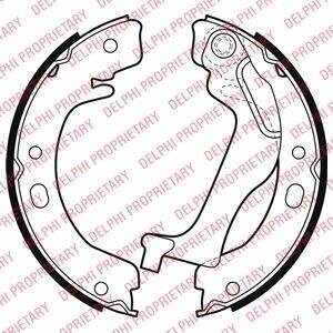 TOYOTA Колодки ручного тормоза Corolla 02- Delphi LS2003