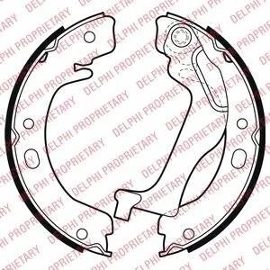 TOYOTA Колодки ручного тормоза Corolla 02- Delphi LS2003