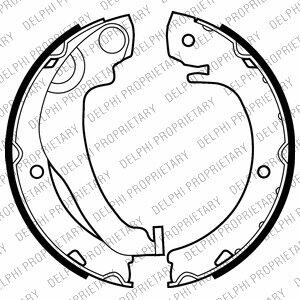 Гальмівна колодка TOYOTA COROLLA VERSO 1.6-2.2D 04.04-03.09 Delphi LS2020