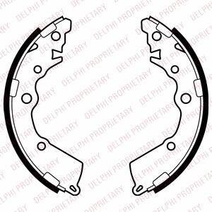 Колодки тормозные HYUN/KIA I10/PICANTO 08- барабан. Delphi LS2068