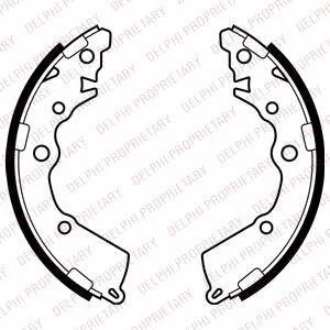 Колодки тормозные HYUN/KIA I10/PICANTO 08- барабан. Delphi LS2068