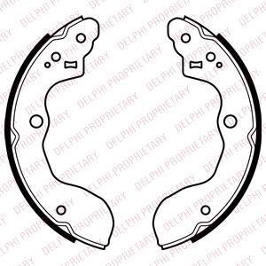 Гальмівна колодка SUZUKI SWIFT V, SX4 1.2-2.0D 06.06- Delphi LS2071