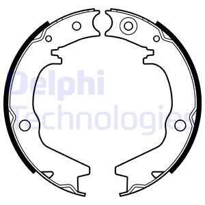 Тормозные колодки, барабанный тормоз Delphi LS2145