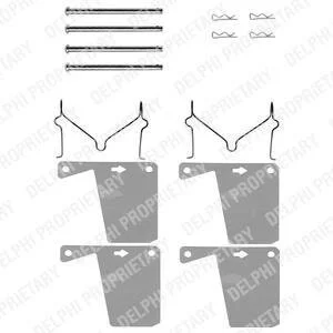 Монтажний компл.,гальм.колодки Delphi LX0028