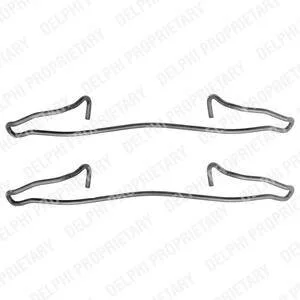 Комплектующие, колодки дискового тормоза Delphi LX0123