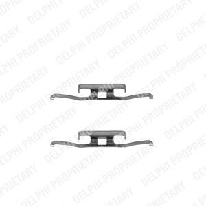 Комплектующие, колодки дискового тормоза Delphi LX0198