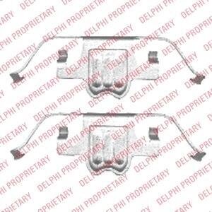 Монтажний компл.,гальм.колодки Delphi LX0406