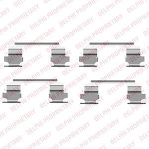NISSAN К-т установчий передн. гальм. колодок Pathfinder 3,3-3,5 -04 Delphi LX0462