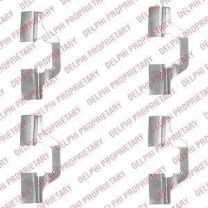 Комплектующие, колодки дискового тормоза Delphi LX0492