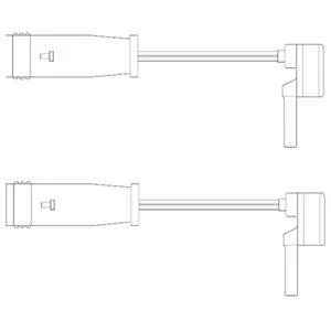 Датчик зносу гальмівних колодок MERCEDES C (CL203), C T-MODEL (S203), C (W203), E (W212), EQA (H243), EQS (V297), G (W463), GLA (X156), S (C215), S (W220), SLR (R199) 1.0-Electric 07.97- Delphi LZ0153