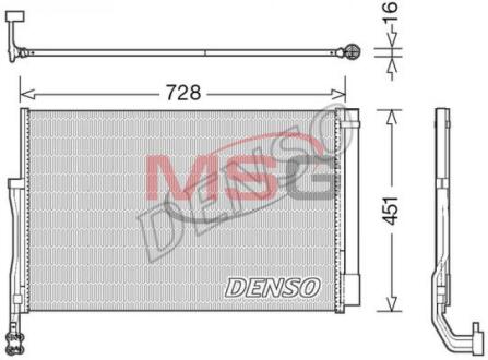 - Конденсер кондиціонера DENSO DCN02007