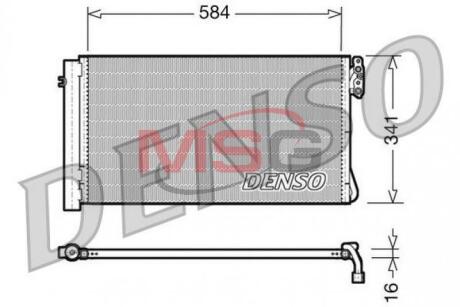 Радіатор кондиціонера BMW X3 F25 10-17, 1 E81-88 04-11, X1 E84 09-15, Z4 E89 09-17, 3 E90-93 05-12 DENSO DCN05012