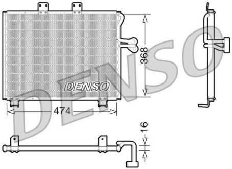 - Конденсер кондиціонера DENSO DCN06013