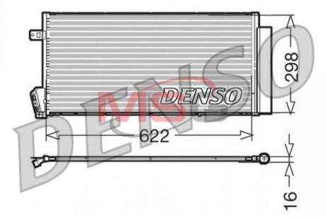 A_Конденсатор кондицiонера FIAT Doblo "1,2-2,0 "10>> DENSO DCN09018