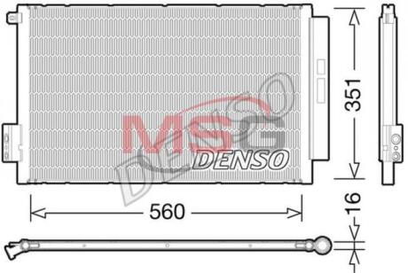 - Конденсер кондиціонера DENSO DCN09043