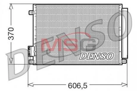 Конденсатор кондицiонера FIAT/FORD/LANCIA 500/Panda/KA/Ypsilon "0,9-1,4 "07>> DENSO DCN09045